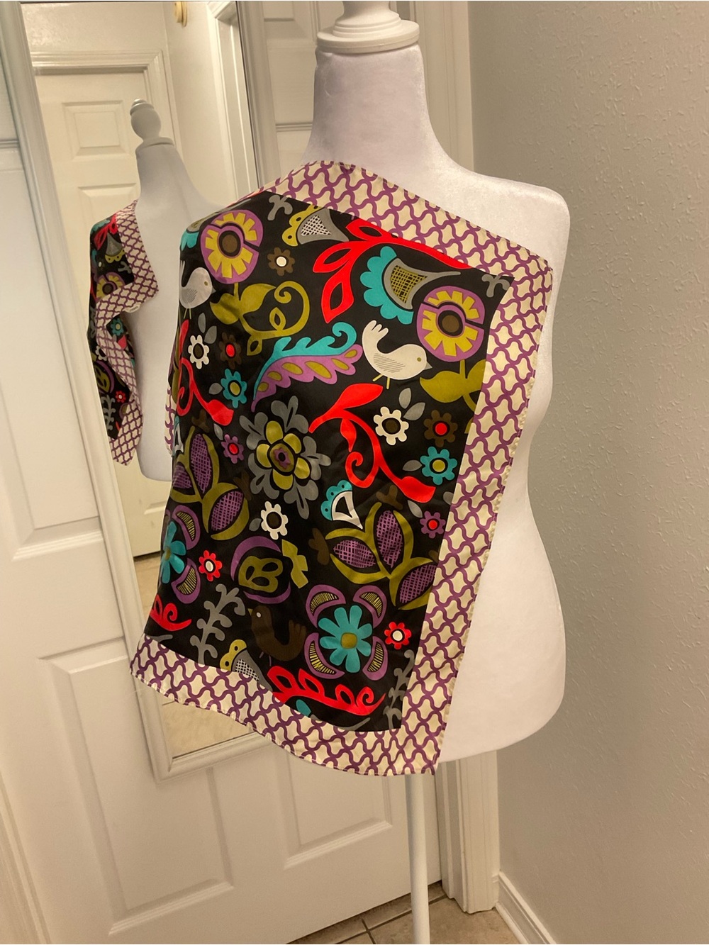 Stylish Multicolor Floral Bandana Scarf - by Fossil, Women Accessories